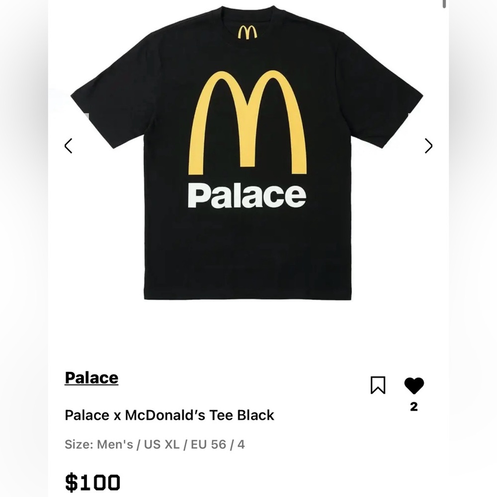 Palace X McDonald’s collab T-shirt!